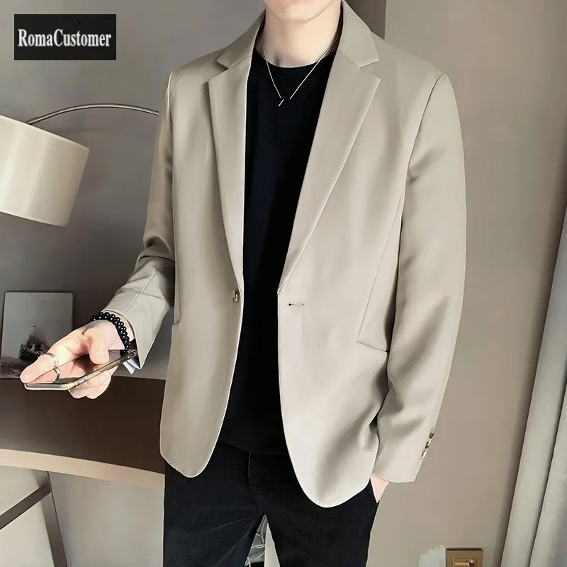 Casual Suits Jackets Mens Spring Autumn New Trend Loose Handsome Blazer Korean Version Single Button Male Business Outerwear
Casual Suits Jackets Mens Spring Autumn New Trend Loose Handsome Blazer Korean Version Single Button Male Business Outerwear