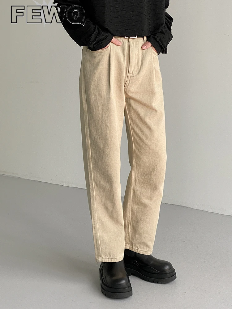 FEWQ Men's Straight Trousers Korean Fashion Loose Washable Casual Pants Denim 2022 Autumn Trendy Solid Color Male Vintage 9A5627
FEWQ Men's Straight Trousers Korean Fashion Loose Washable Casual Pants Denim 2022 Autumn Trendy Solid Color Male Vintage 9A5627
