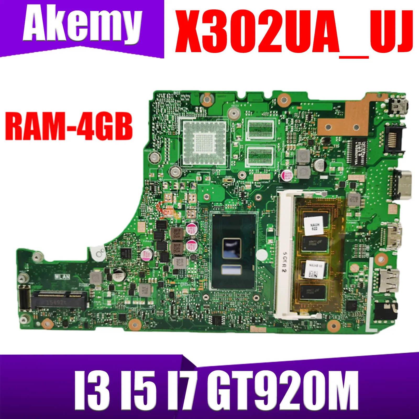 X302UA_UJ Laptop Motherboard For ASUS X302UV X302U X302UA X302UJ Mainboard With RAM 4GB I3-6100U I5-6200U I7-6500U GT920M
X302UA_UJ Laptop Motherboard For ASUS X302UV X302U X302UA X302UJ Mainboard With RAM 4GB I3-6100U I5-6200U I7-6500U GT920M