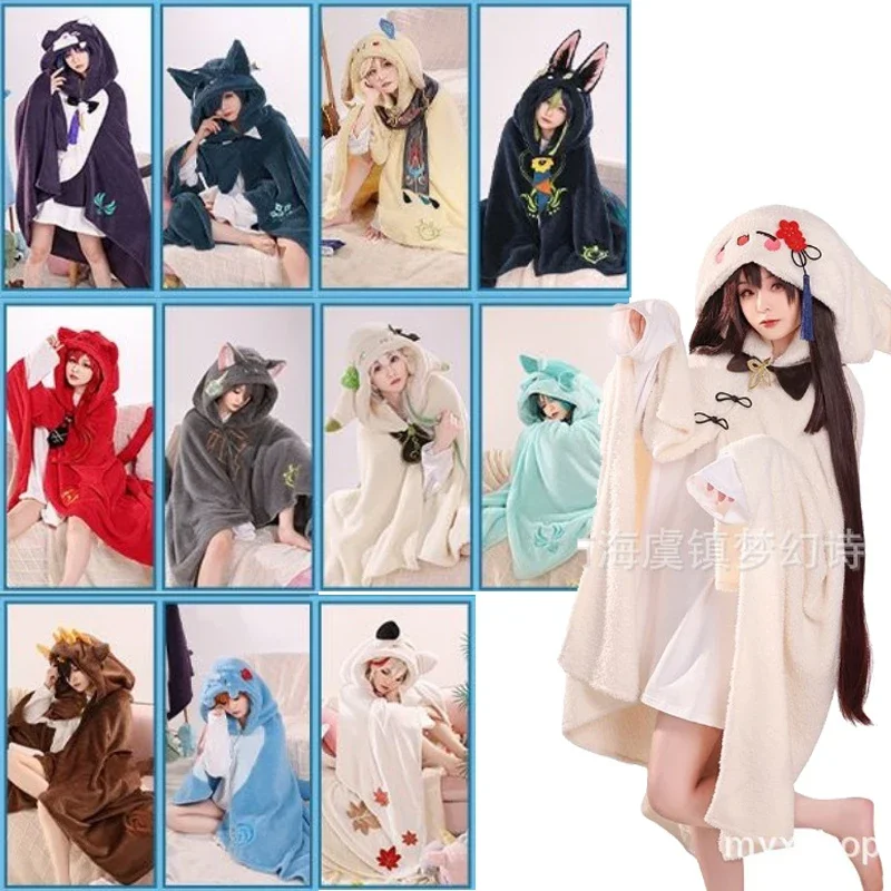 Genshin Impact Cosplay Anime Zhong Li Xiao Hutao Blanket Wearable Cloak Cape Hooded Blanket Shawl Sofa Blanket for Friends Gift
Genshin Impact Cosplay Anime Zhong Li Xiao Hutao Blanket Wearable Cloak Cape Hooded Blanket Shawl Sofa Blanket for Friends Gift