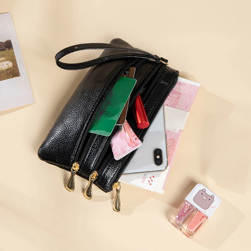 Fashion Three Zipper Organizer Women's Leather Wallets Solid Color Clutch Hand Bag Female Purse Ladies Wallet
Fashion Three Zipper Organizer Women's Leather Wallets Solid Color Clutch Hand Bag Female Purse Ladies Wallet