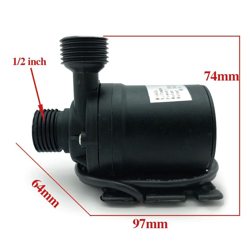 5.5m 800L/h Mini DC 12V 24V 19W Cooling System Water Pump 8000rpm Lift Brushless Motor Ultra Quiet Submersible Pump 
5.5m 800L/h Mini DC 12V 24V 19W Cooling System Water Pump 8000rpm Lift Brushless Motor Ultra Quiet Submersible Pump