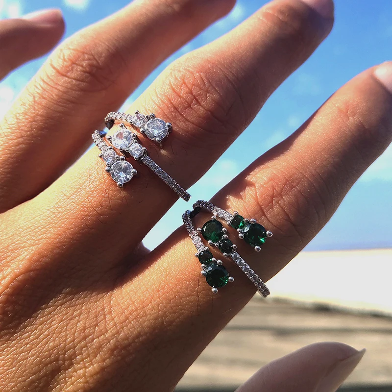 New Unique Multi-layer Design Cubic Zirconia Opening Rings Adjustable Finger Ring For Women Party Fashion Jewelry Gifts
New Unique Multi-layer Design Cubic Zirconia Opening Rings Adjustable Finger Ring For Women Party Fashion Jewelry Gifts