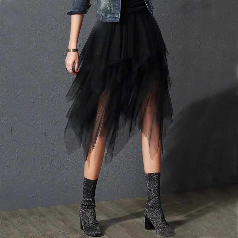 2021 Hot Selling Irregular Tulle Elegant Skirt Women Summer High Waist Skirts Up Party Petticoat Fashion Casual Style Goth Dark
2021 Hot Selling Irregular Tulle Elegant Skirt Women Summer High Waist Skirts Up Party Petticoat Fashion Casual Style Goth Dark
