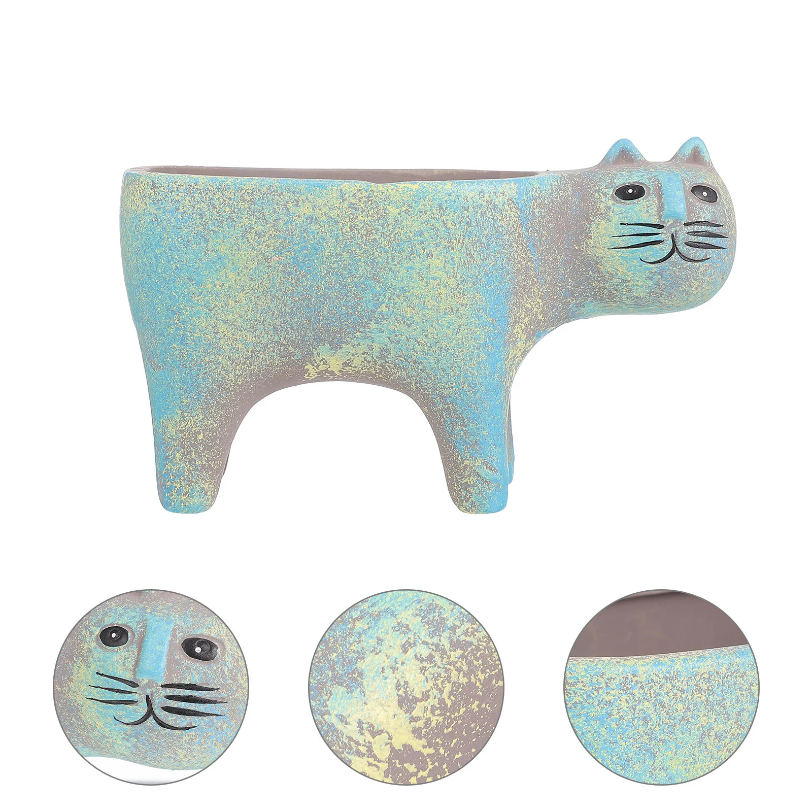 Cartoon Cat Shaped Ceramic Pot Flower Pots Planters Indoor Bonsai Holder Container Home Decoration Vase for Office Garden 
Cartoon Cat Shaped Ceramic Pot Flower Pots Planters Indoor Bonsai Holder Container Home Decoration Vase for Office Garden