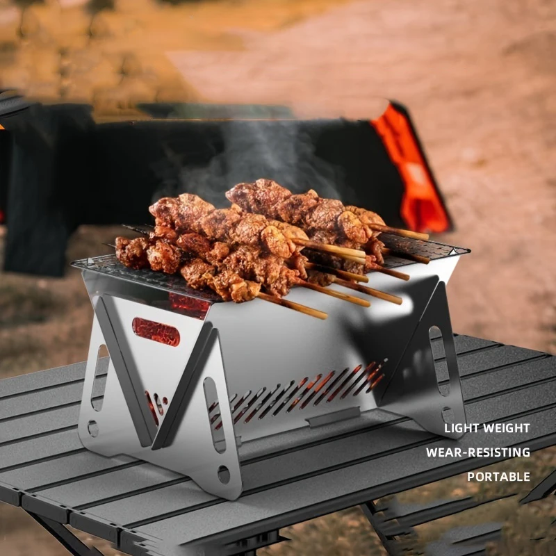 Portable Folding BBQ Grill Heating Stoves Multifunction Camping Barbecue Grill Rack Net Firewood Stove Stainless Steel BBQ Grill
Portable Folding BBQ Grill Heating Stoves Multifunction Camping Barbecue Grill Rack Net Firewood Stove Stainless Steel BBQ Grill