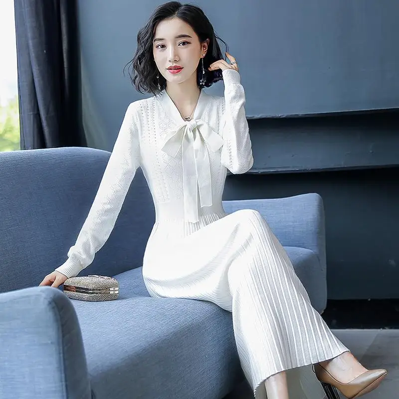Knitted Dress Sweater 2023 Winter Korean Fashion Casual Women's Dresses Lady Clothes Basic Elegant Bow Tight Woman Clothes D126
Knitted Dress Sweater 2023 Winter Korean Fashion Casual Women's Dresses Lady Clothes Basic Elegant Bow Tight Woman Clothes D126