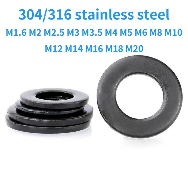 2-200Pcs M1.6 M2 M2.5 M3 M3.5 M4 M5 M6 M8 M10-M20 Black 304/316 Stainless Steel Flat Gasket with Enlarged Washer Round Washer
2-200Pcs M1.6 M2 M2.5 M3 M3.5 M4 M5 M6 M8 M10-M20 Black 304/316 Stainless Steel Flat Gasket with Enlarged Washer Round Washer
