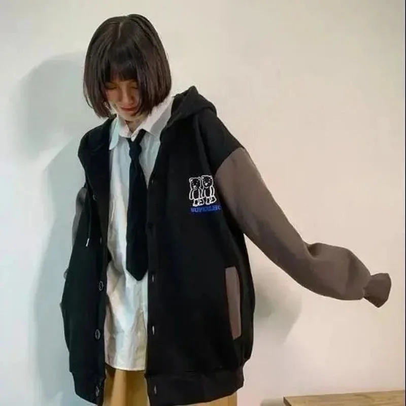Harajuku Sweatshirt Coats Streetwear Female Chic Bear Loose Jackets Women Print Letter Zip Up Hoodies Student Korean Outwear New
Harajuku Sweatshirt Coats Streetwear Female Chic Bear Loose Jackets Women Print Letter Zip Up Hoodies Student Korean Outwear New