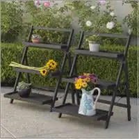 Meredith Outdoor Acacia Wood , Set of 2, Dark Grey Holder Shelf Indoor Outdoor Planter Display Shelving
Meredith Outdoor Acacia Wood , Set of 2, Dark Grey Holder Shelf Indoor Outdoor Planter Display Shelving