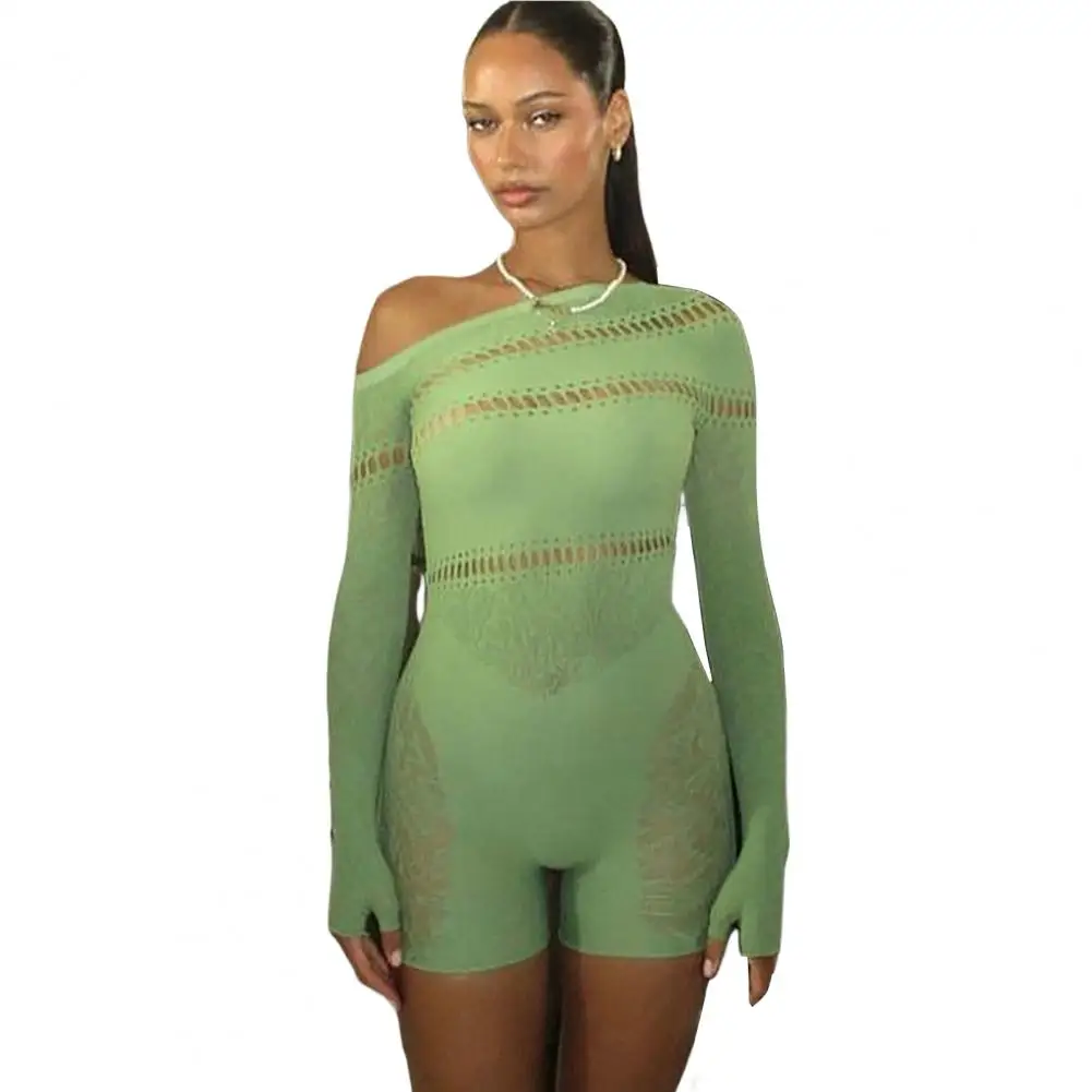 Stylish Women Romper Skin-touch Autumn Romper Single Shoulder Slim Fit Skinny Romper Playsuit Dressing
Stylish Women Romper Skin-touch Autumn Romper Single Shoulder Slim Fit Skinny Romper Playsuit Dressing