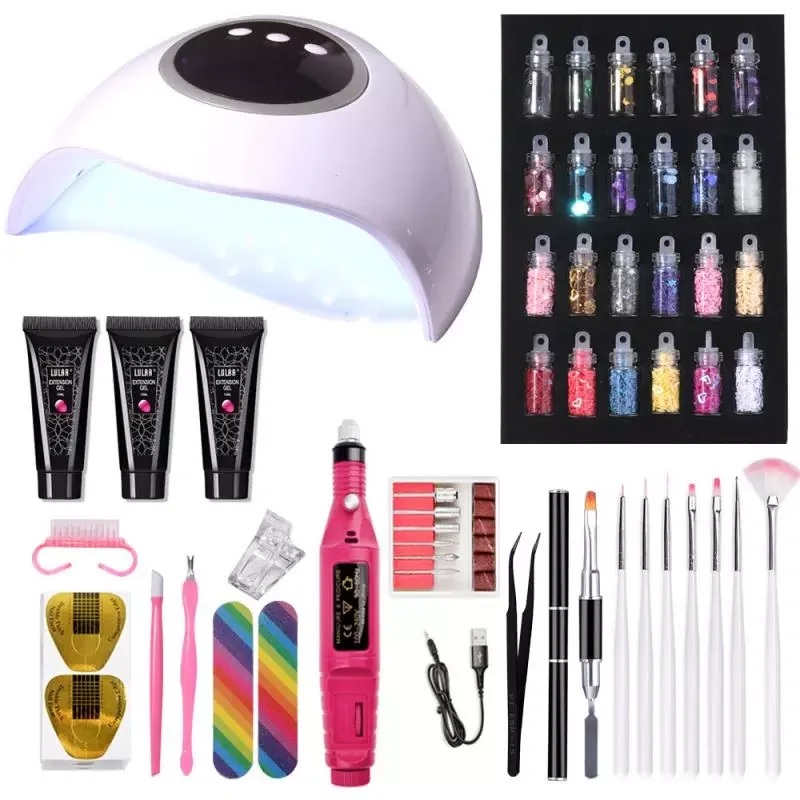 NEW2023 Professional Nail Set 54W UV LAMP Nail Art Tool Set Nail Art Sequins LED Phototherapy Lamp Extension Gel Beginner Manicu
NEW2023 Professional Nail Set 54W UV LAMP Nail Art Tool Set Nail Art Sequins LED Phototherapy Lamp Extension Gel Beginner Manicu