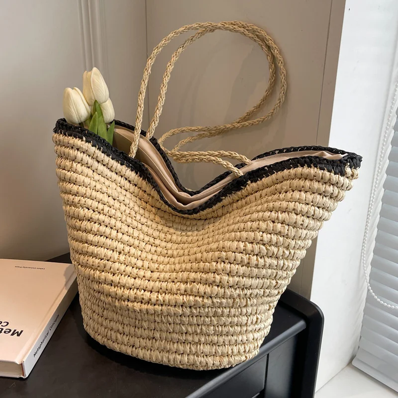 Casual New Large Capacity Bag Female 2023 Fashion Straw Tote Simple Hand Shoulder Purses And Handbags
Casual New Large Capacity Bag Female 2023 Fashion Straw Tote Simple Hand Shoulder Purses And Handbags