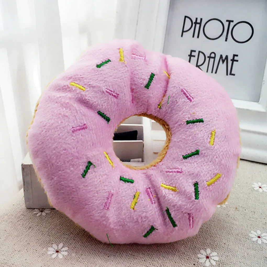 Pink Coffee Color Pet Dog Chew Throw Toys Sightly Lovely Pet Dog Puppy Cat Squeaker Quack Sound Donut Play Toys For Dogs 11-13cm
Pink Coffee Color Pet Dog Chew Throw Toys Sightly Lovely Pet Dog Puppy Cat Squeaker Quack Sound Donut Play Toys For Dogs 11-13cm