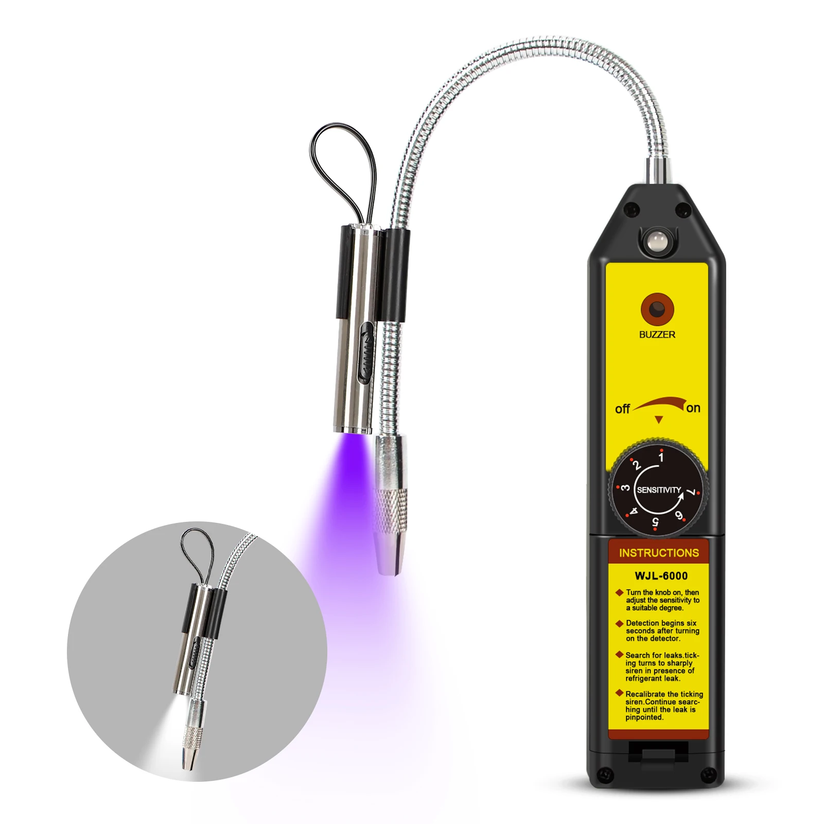 

Freon Leak Detector with LED Light,Refrigerant Halogen Leak Detector Portable R134a R410a R22a R600a R290 CFCs HCFCs HFCs Tester