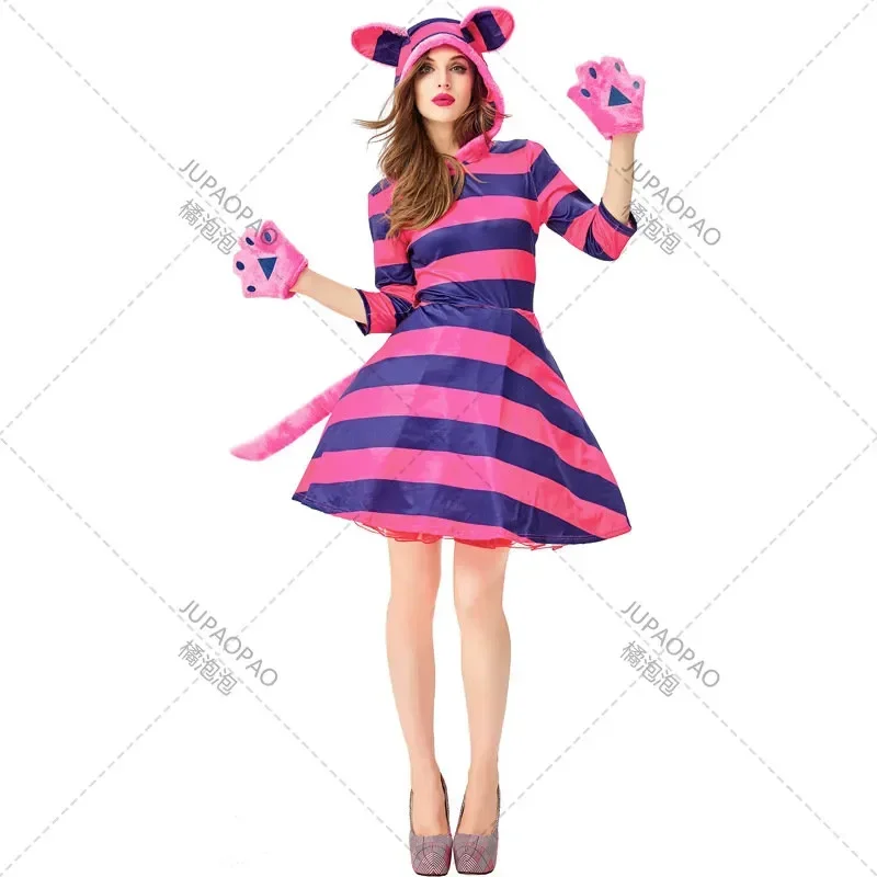 Alice In Wonderland Costume Cheshire Cat Cosplay Dress for Adult Kids Halloween Costume Fancy Party Suit Parent-child Clothes
Alice In Wonderland Costume Cheshire Cat Cosplay Dress for Adult Kids Halloween Costume Fancy Party Suit Parent-child Clothes