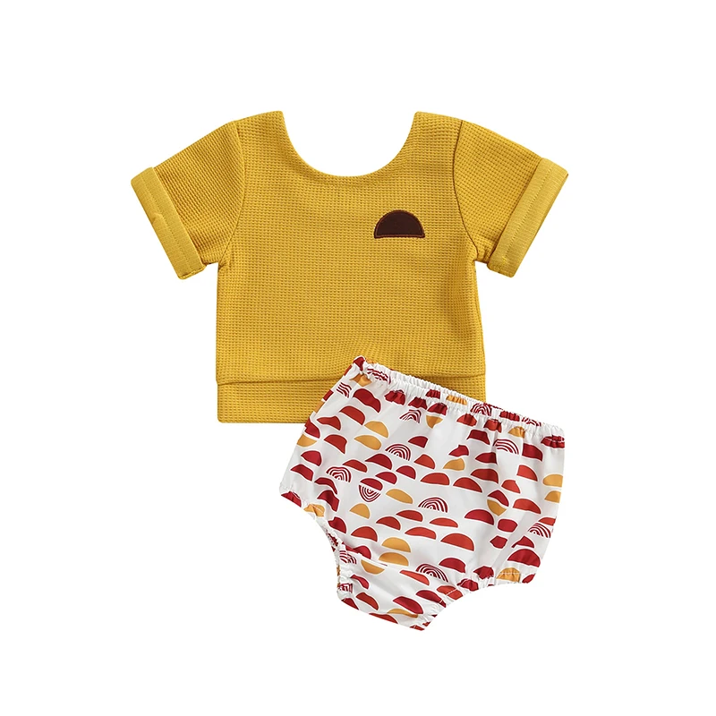 Infant Baby Summer Suit, Short Sleeve Sun Pattern Patchwork Tops Printed Triangle Shorts For Toddler Newborn Babies
Infant Baby Summer Suit, Short Sleeve Sun Pattern Patchwork Tops Printed Triangle Shorts For Toddler Newborn Babies