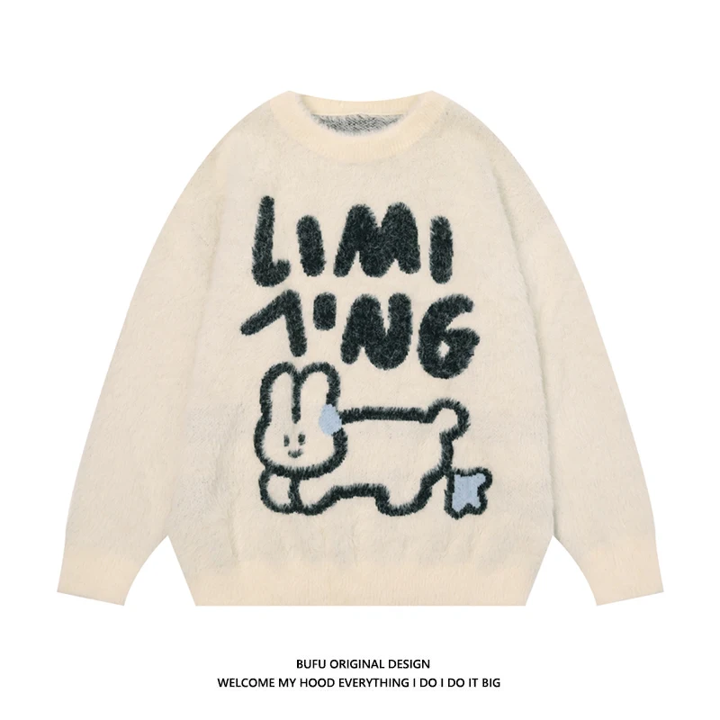 Women's Cartoon Rabbit Coral Velvet Sweater Autumn Winter Loose Sweet Lovely Warm Pullover Graffiti Printing Top Female Clothes
Women's Cartoon Rabbit Coral Velvet Sweater Autumn Winter Loose Sweet Lovely Warm Pullover Graffiti Printing Top Female Clothes