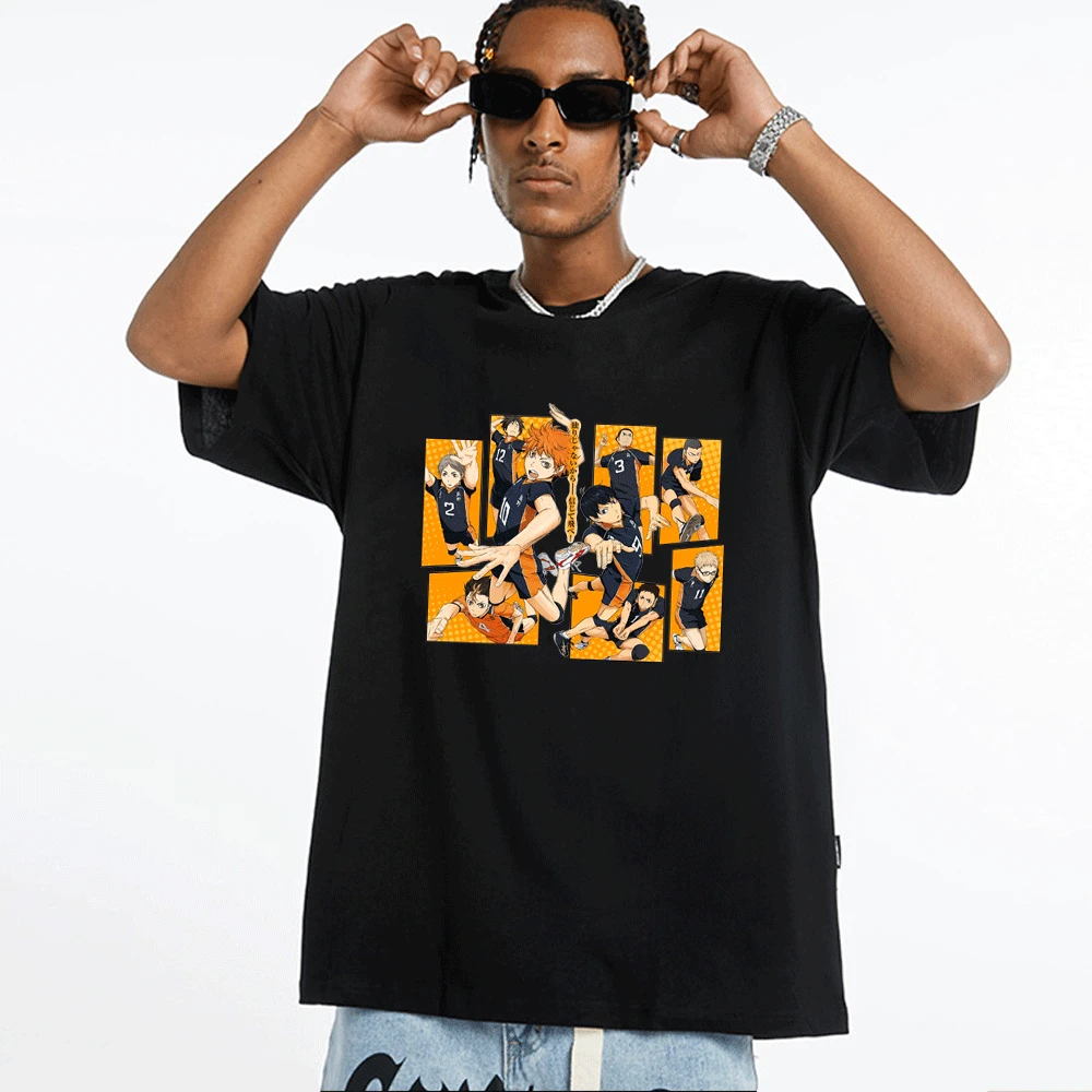 Japan Anime Haikyuu All Characters Jumping for Smash Print T Shirt for Men Women Cotton Short Sleeve T-Shirt Streetwear Tshirts
Japan Anime Haikyuu All Characters Jumping for Smash Print T Shirt for Men Women Cotton Short Sleeve T-Shirt Streetwear Tshirts