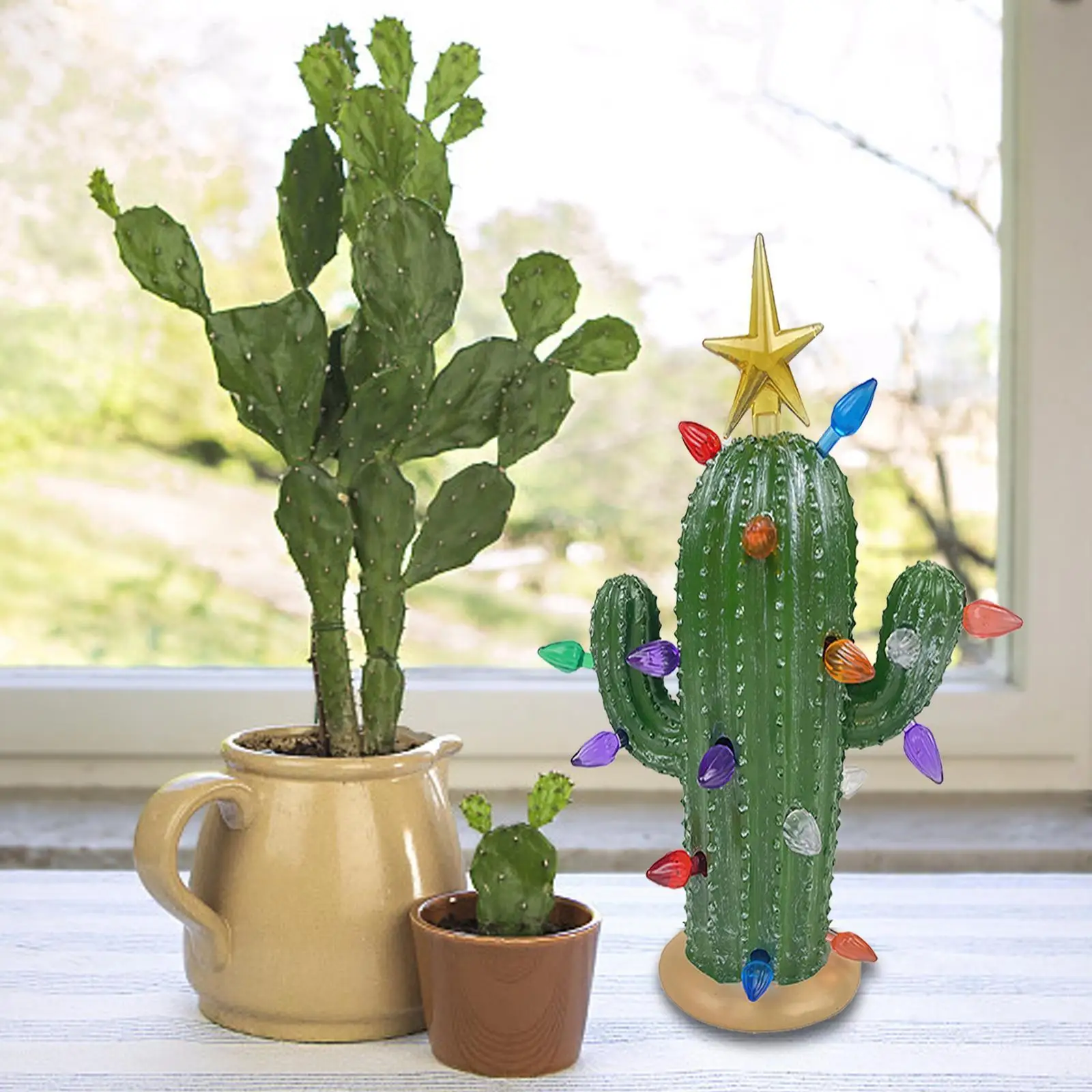 Vintage Ceramic Christmas Cactus Resin With Light Christmas Living Decoration Desktop Ornament Resin Statue Room Decor Gift C5S3
Vintage Ceramic Christmas Cactus Resin With Light Christmas Living Decoration Desktop Ornament Resin Statue Room Decor Gift C5S3