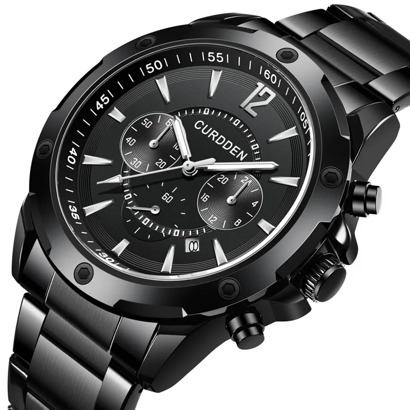 

New Watch Men Small Dials Working Luxury Brand Business Calendar Quartz Wristwatches Male Clock Relogio Masculino Drop Shipping
