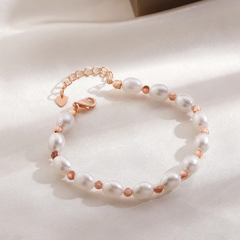 Minar Classic Oval Simulated Pearl Beaded Bracelets for Women Femme Gold Color Beads Charm Bracelet Wholesale Accessories 2022
Minar Classic Oval Simulated Pearl Beaded Bracelets for Women Femme Gold Color Beads Charm Bracelet Wholesale Accessories 2022