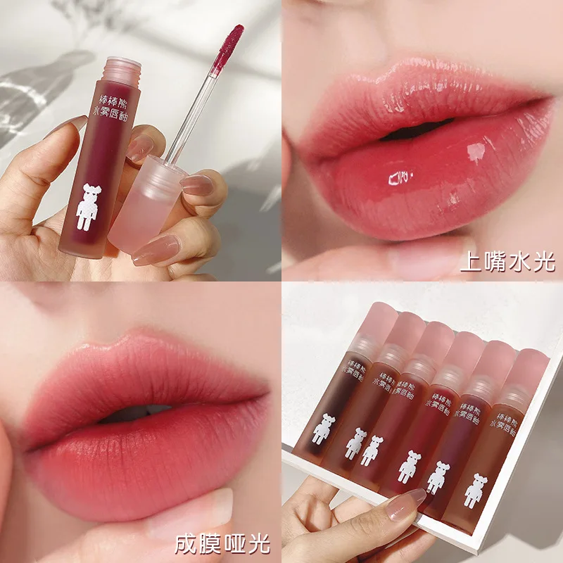 Korean Lip Tint Bear Lip Gloss Tubes Matte Mist Waterproof Lip Gloss Makeup Long Lasting Color Stay Lip Stain Cheap Cosmetics
Korean Lip Tint Bear Lip Gloss Tubes Matte Mist Waterproof Lip Gloss Makeup Long Lasting Color Stay Lip Stain Cheap Cosmetics