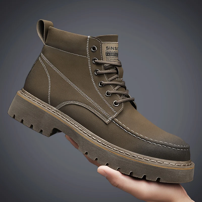 New Arrival Casual Boots for Mens Black Khaki Working Boots Men Anti Slip Cowboy Boots Man Brand Fashion Motorcycle Boots Men
New Arrival Casual Boots for Mens Black Khaki Working Boots Men Anti Slip Cowboy Boots Man Brand Fashion Motorcycle Boots Men