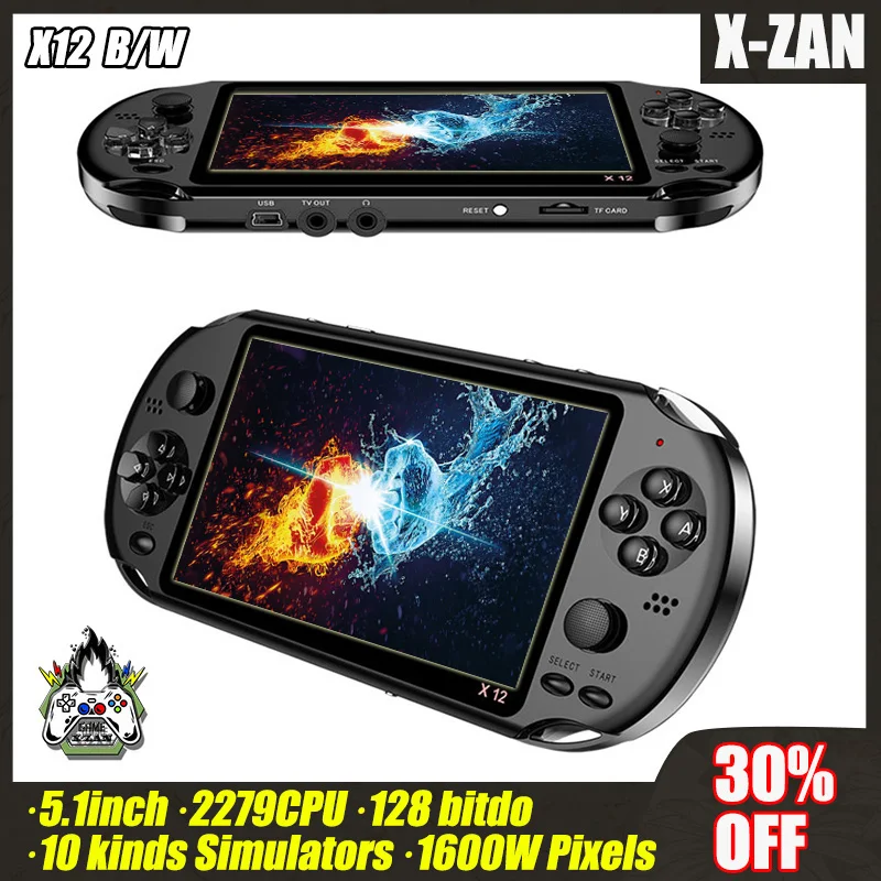 5.1inch X12 Dual Joystick Handheld Game Console Portable MP5 Game Player Nostalgic Arcade Gaming Fans 8 16 64 128bit Gamings Kid
5.1inch X12 Dual Joystick Handheld Game Console Portable MP5 Game Player Nostalgic Arcade Gaming Fans 8 16 64 128bit Gamings Kid