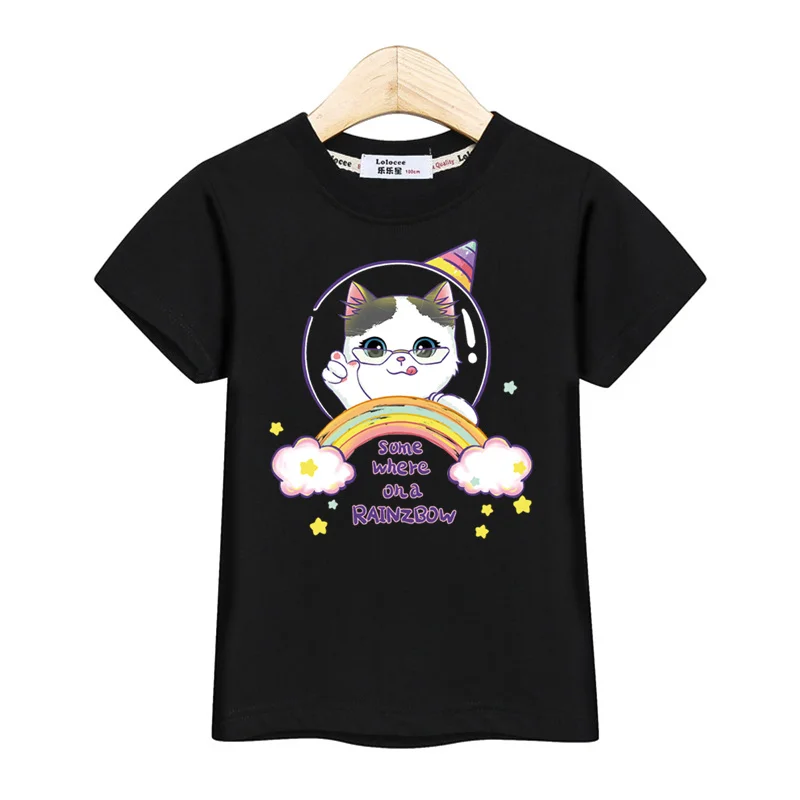 Aimi Lakana Rainbow Cat Clothes Kids Summer Cotton Shirts Boys & Girls Short Sleeve T-Shirts Kawai Kitten Tops
Aimi Lakana Rainbow Cat Clothes Kids Summer Cotton Shirts Boys & Girls Short Sleeve T-Shirts Kawai Kitten Tops