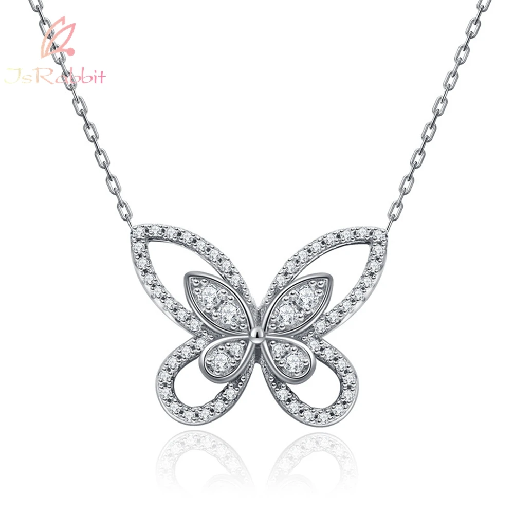 IsRabbit 18K White Gold Plated 3EX White Sapphire Pendant Necklaces 925 Sterling Silver Butterfly Series Jewelry Drop Shipping
IsRabbit 18K White Gold Plated 3EX White Sapphire Pendant Necklaces 925 Sterling Silver Butterfly Series Jewelry Drop Shipping