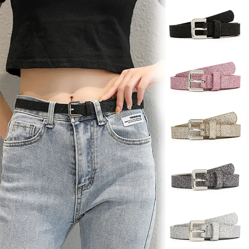 Glitter Belt Women and Girls Brand Imitation PU Leather Adjustable Belts Waistband with Pin Buckle Decoraive Jeans Belt 1PC
Glitter Belt Women and Girls Brand Imitation PU Leather Adjustable Belts Waistband with Pin Buckle Decoraive Jeans Belt 1PC