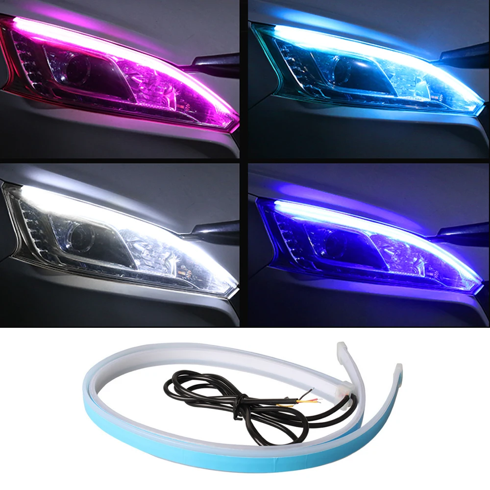1pc LED DRL Car Daytime Running Light Flexible Waterproof Strip Auto Headlights White Turn Signal Yellow Brake Flow Lights 12V
1pc LED DRL Car Daytime Running Light Flexible Waterproof Strip Auto Headlights White Turn Signal Yellow Brake Flow Lights 12V