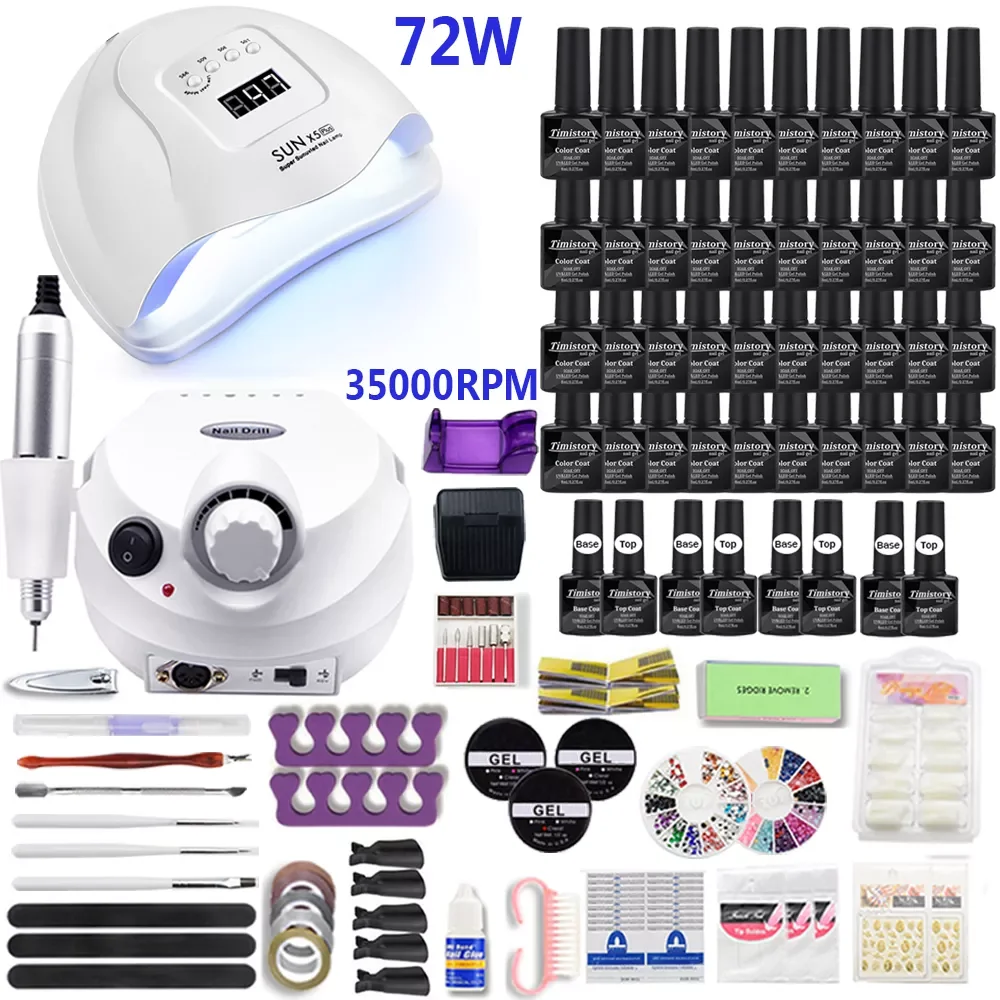 Nail Set 40/30/20/10Pcs Color Gel Varnish Nail Set With Nail Drill Manicure And UV Lamp Nail Dryer For Nail Art Cutter Tools
Nail Set 40/30/20/10Pcs Color Gel Varnish Nail Set With Nail Drill Manicure And UV Lamp Nail Dryer For Nail Art Cutter Tools