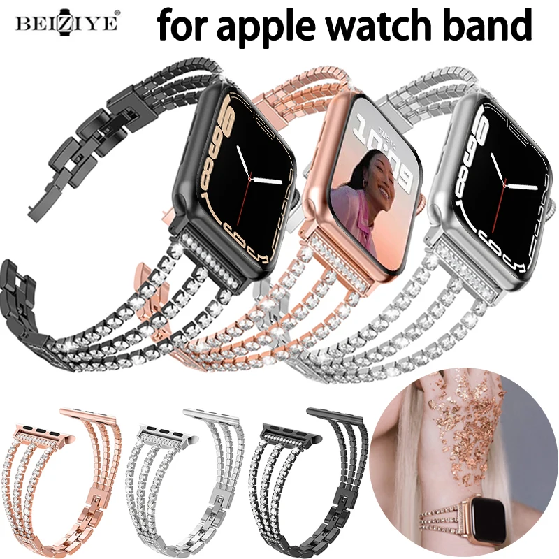 Браслет из нержавеющей стали для Apple Watch Band Series 7 6 5 4 3 2 1, Женский бриллиантовый ремешок для iWatch 44 мм 40 мм 42 мм 38 мм 41 мм 45 мм
Браслет из нержавеющей стали для Apple Watch Band Series 7 6 5 4 3 2 1, Женский бриллиантовый ремешок для iWatch 44 мм 40 мм 42 мм 38 мм 41 мм 45 мм
