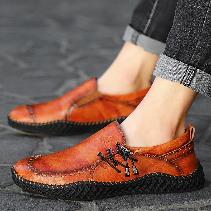 Genuine Leather Men Shoes Brand Casual Slip on Loafers Men Moccasins Trekking Footwear Male Driving Shoes Flats Retro Shoes
Genuine Leather Men Shoes Brand Casual Slip on Loafers Men Moccasins Trekking Footwear Male Driving Shoes Flats Retro Shoes