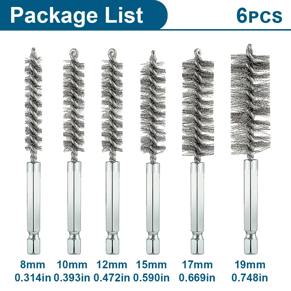 Набор щеток из нержавеющей стали NALISHUN, 6 шт.