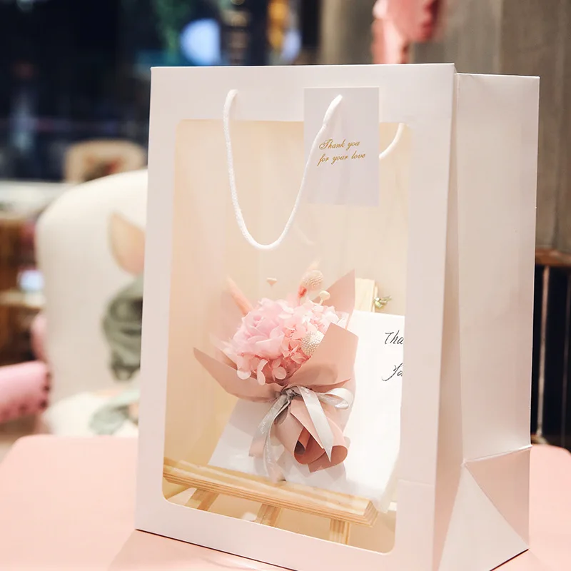 Transparent gift bag with handle waterproof wedding candy gift bag Christmas tote bag with button box gift florist decoration
Transparent gift bag with handle waterproof wedding candy gift bag Christmas tote bag with button box gift florist decoration