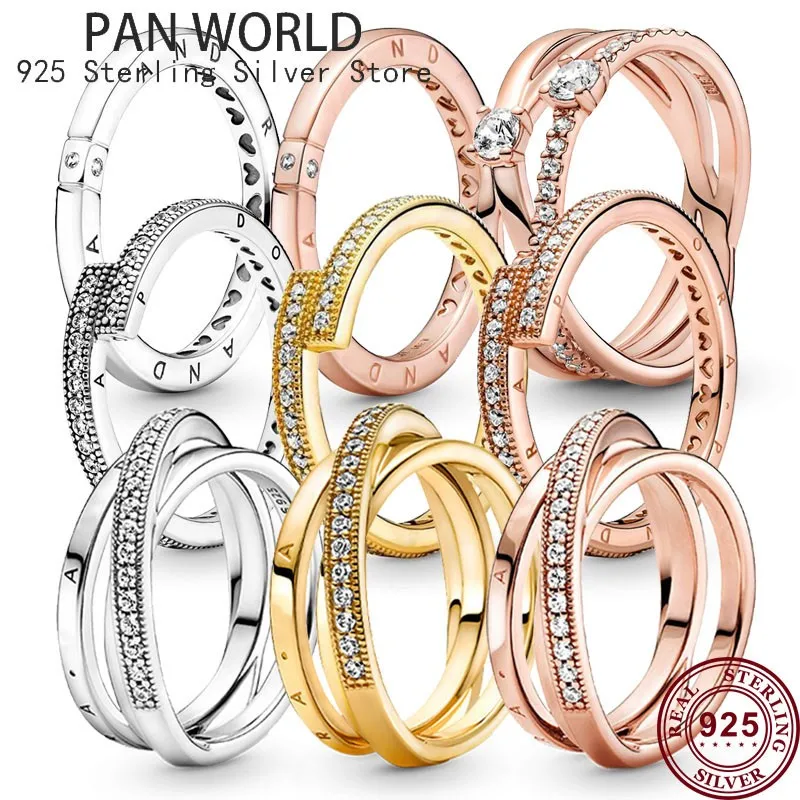 New 925 Sterling Silver Love Disc Staggered Double-sided Three Ring Women's Pan Ring Suitable For Wedding Gifts Charm Jewelry
New 925 Sterling Silver Love Disc Staggered Double-sided Three Ring Women's Pan Ring Suitable For Wedding Gifts Charm Jewelry