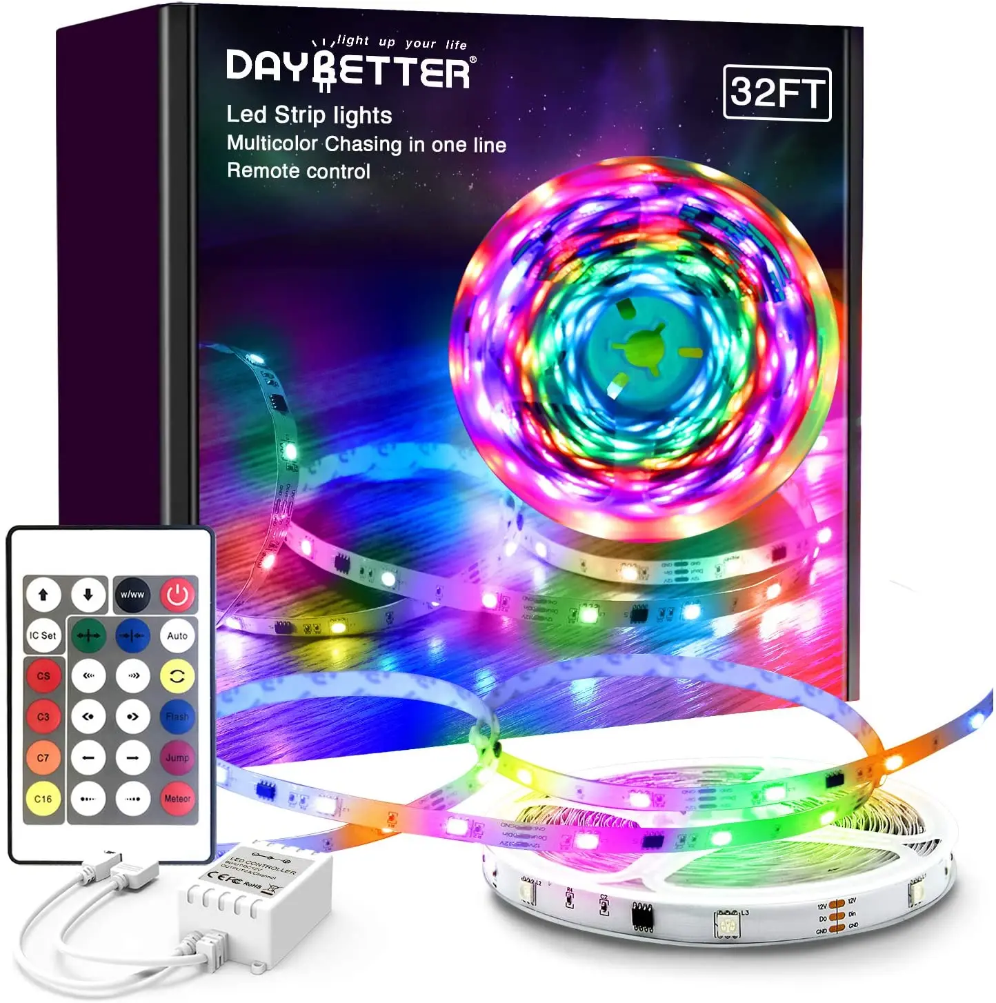 Светодиодная лента DAYBETTER RGB 5050 RGBIC WS2812B с Управлением по Bluetooth, 12 В постоянного тока, 10 м, гибкая лента для подсветки телевизора, Luces для вечерни...
Светодиодная лента DAYBETTER RGB 5050 RGBIC WS2812B с Управлением по Bluetooth, 12 В постоянного тока, 10 м, гибкая лента для подсветки телевизора, Luces для вечерни...