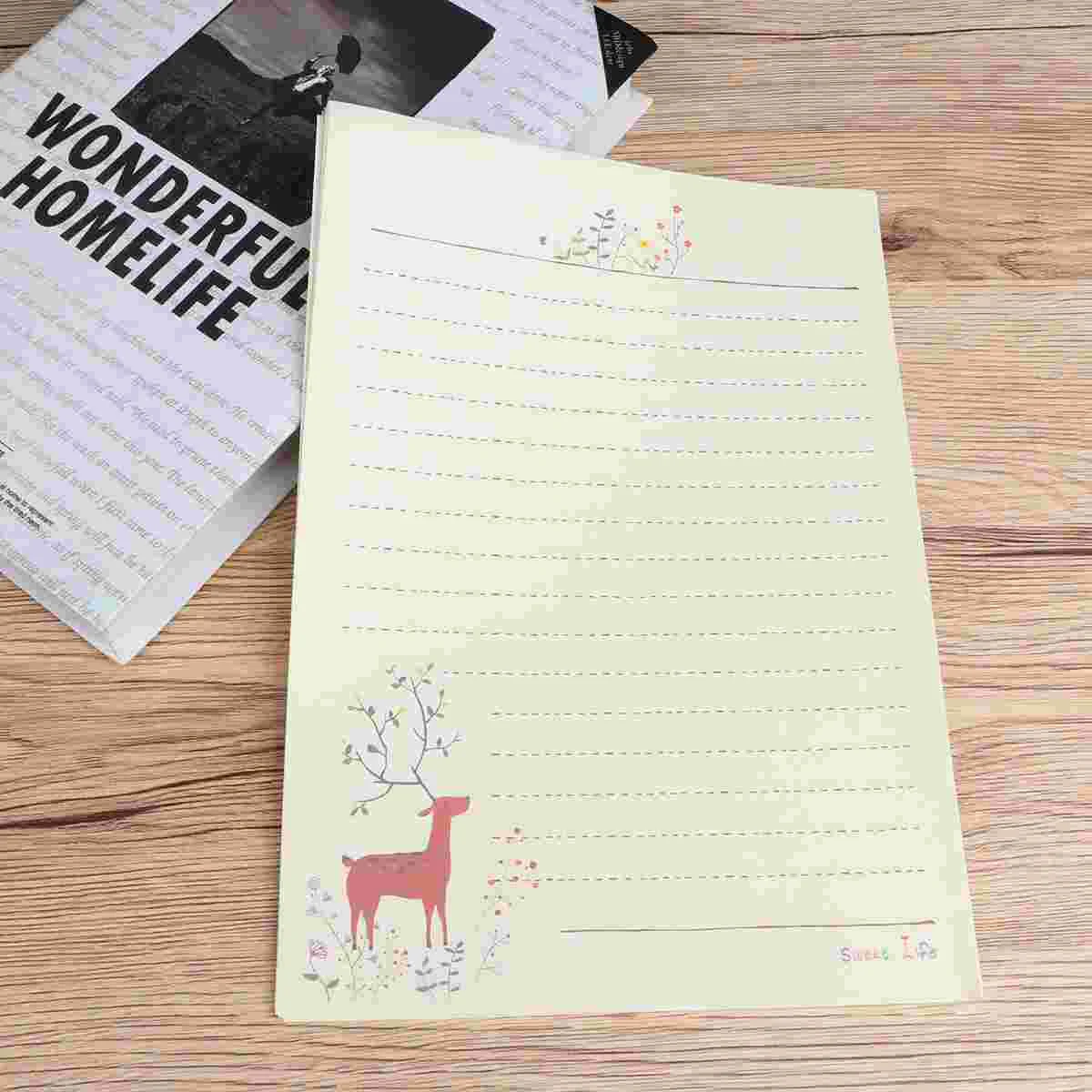 50 Sheets Deer Pattern Paper DIY Letter Paper Writing Paper Elk Design Romantic Stationery (10 Sheets in 1 Pack)
50 Sheets Deer Pattern Paper DIY Letter Paper Writing Paper Elk Design Romantic Stationery (10 Sheets in 1 Pack)