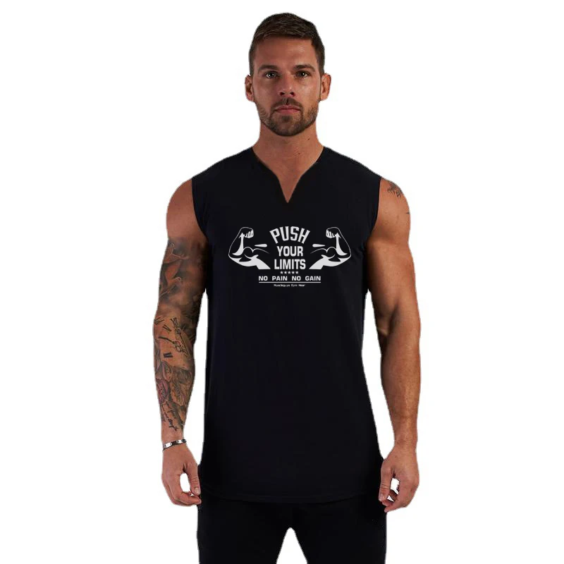 Cotton V Neck Gym Clothing Mens Workout Sleeveless Shirt Bodybuilding Tank Top Fitness Sportswear Mens Vests Muscle Singlets
Cotton V Neck Gym Clothing Mens Workout Sleeveless Shirt Bodybuilding Tank Top Fitness Sportswear Mens Vests Muscle Singlets