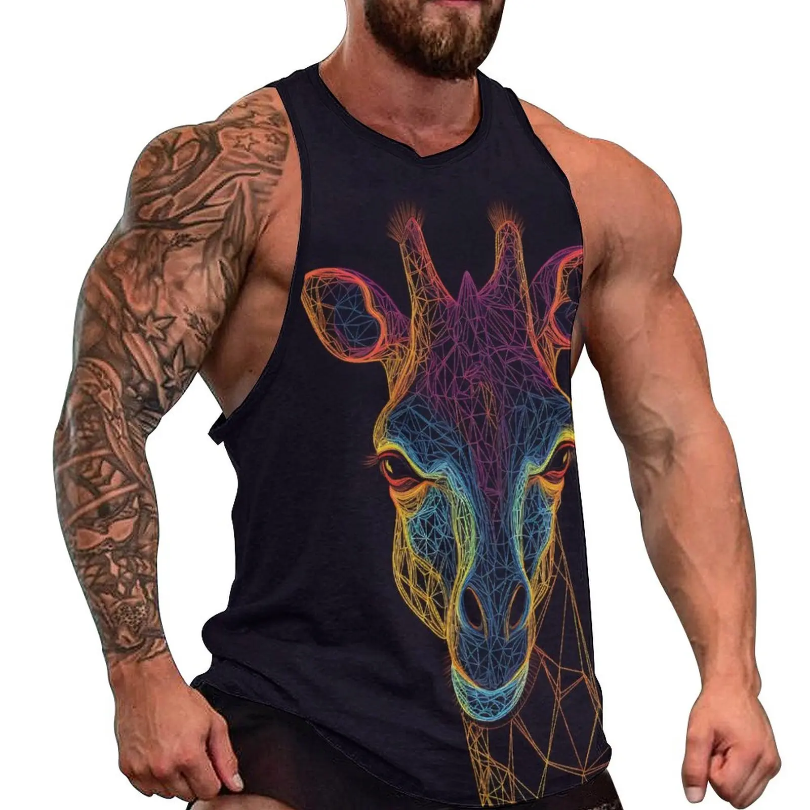 Giraffe Tank Top Men Neon Minimalist Tops Summer Design Bodybuilding Fashion Oversize Sleeveless Shirts
Giraffe Tank Top Men Neon Minimalist Tops Summer Design Bodybuilding Fashion Oversize Sleeveless Shirts