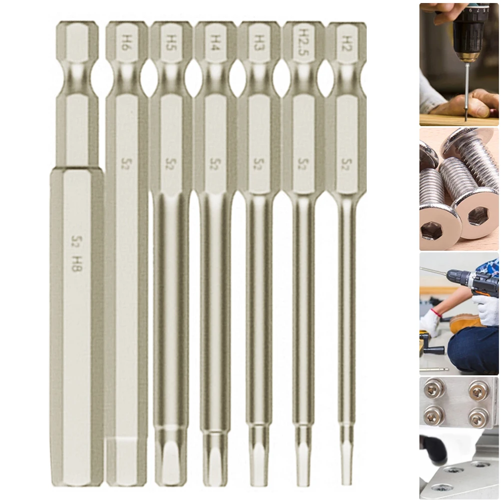 7pcs Hex Head Allen Wrench Drill Bits 75mm 1/4\"Shank Metric Screwdriver Bits Magnetic Tip Hex Key Screwdriver Socket Kit
7pcs Hex Head Allen Wrench Drill Bits 75mm 1/4\"Shank Metric Screwdriver Bits Magnetic Tip Hex Key Screwdriver Socket Kit