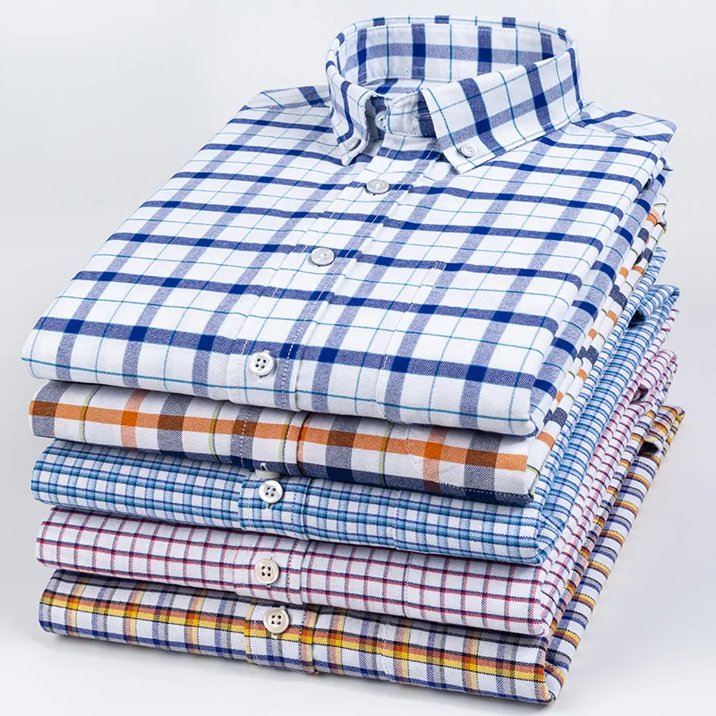 2022 new long-sleeved shirt Japanese retro casual business Oxford plaid men's cotton wild shirt korean clothes
2022 new long-sleeved shirt Japanese retro casual business Oxford plaid men's cotton wild shirt korean clothes