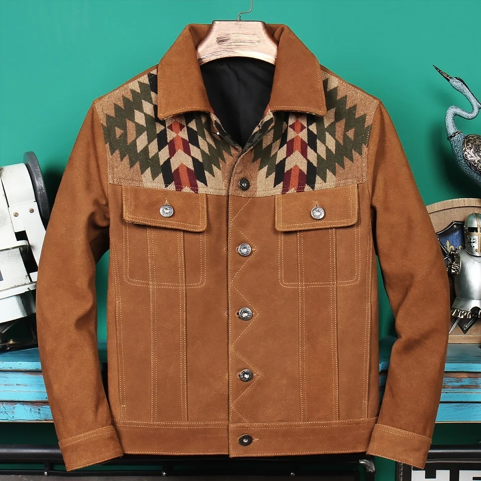 Free shipping.2023 brand new popular cow leather jacket.Spliced men thick leather coat.brown Cow Suede leather clothes
Free shipping.2023 brand new popular cow leather jacket.Spliced men thick leather coat.brown Cow Suede leather clothes