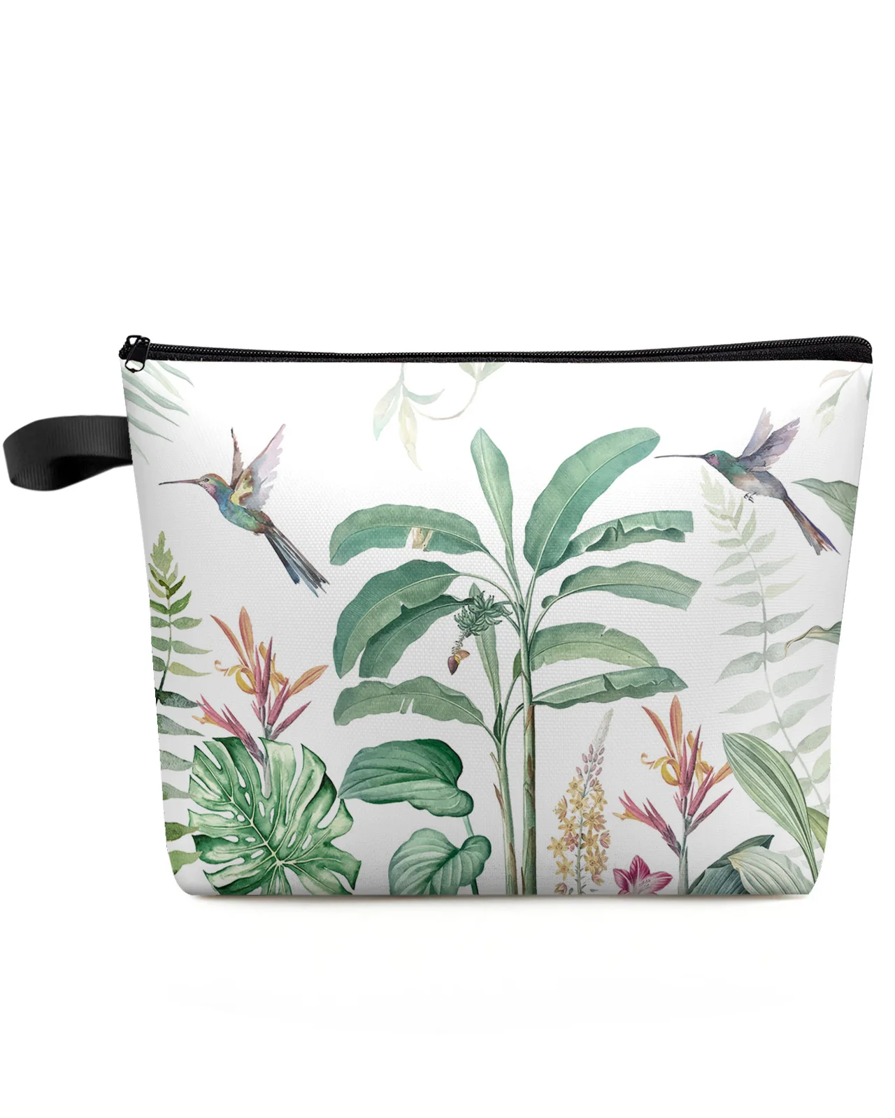 

Idyllic Tropical Plants Palm Leaves Makeup Bag Pouch Travel Essentials Women Cosmetic Bags Toilet Organizer Storage Pencil Case