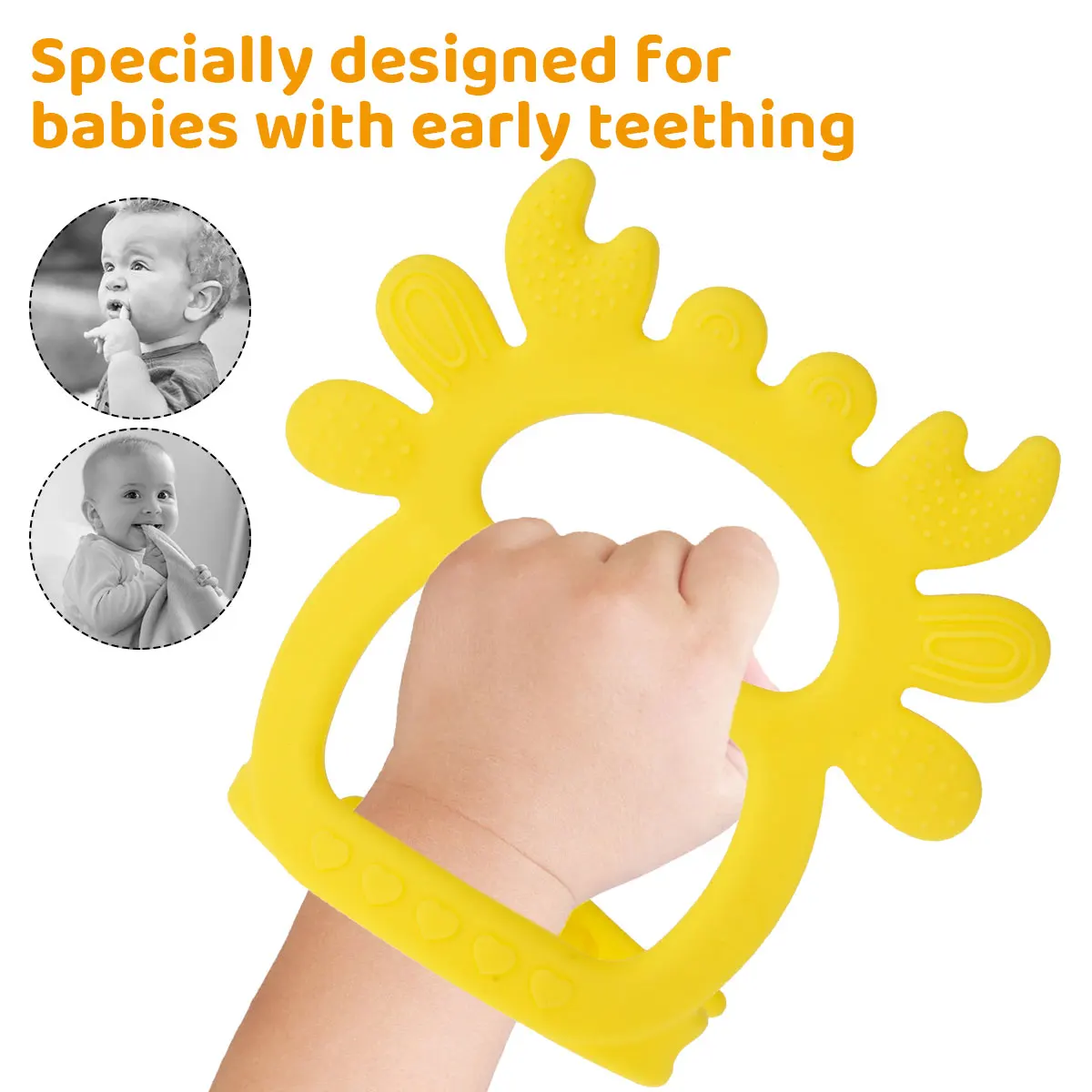 Baby Wrist Teether Silicone Training Toothbrush BPA Free Safe Toddle Teether Chew Toys Teething Ring Gift Infant Baby Chewing
Baby Wrist Teether Silicone Training Toothbrush BPA Free Safe Toddle Teether Chew Toys Teething Ring Gift Infant Baby Chewing