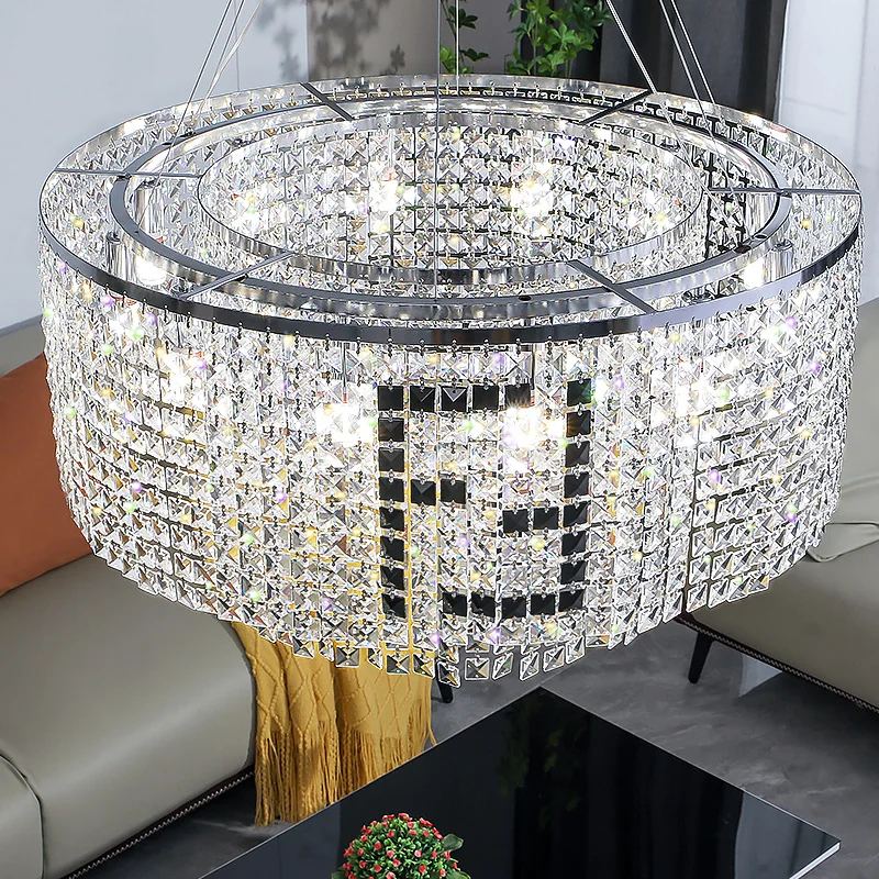 Modern Luxury Round Metal Texture Crystal LED Chandelier Nordic Gold/Silver Chandelier Dining Room Bedroom Unique Chandelier
Modern Luxury Round Metal Texture Crystal LED Chandelier Nordic Gold/Silver Chandelier Dining Room Bedroom Unique Chandelier