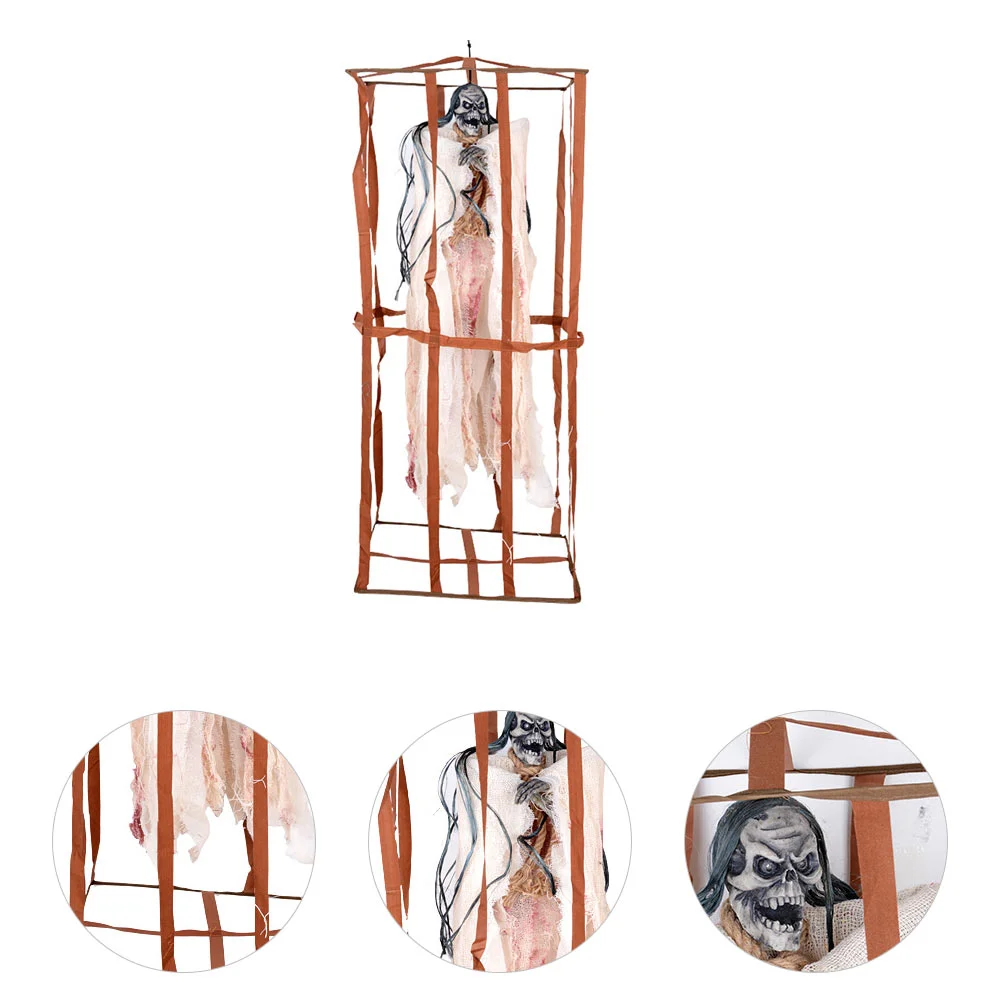 Ghost Scary Decor Hanging Decoration Cage Scene Outdoor Decorations Voice Control Props Party
Ghost Scary Decor Hanging Decoration Cage Scene Outdoor Decorations Voice Control Props Party